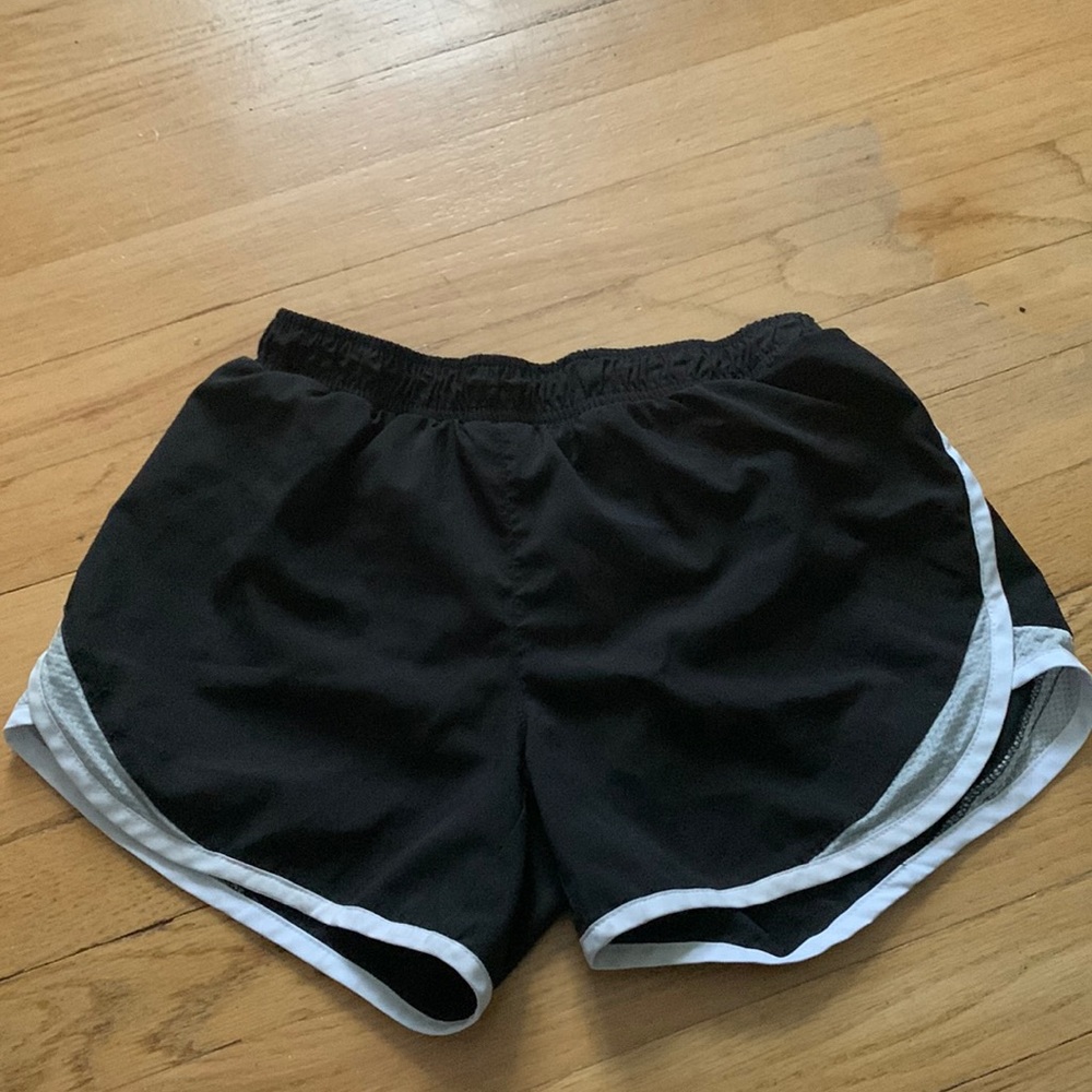 Black and white trim Go Dry active shorts